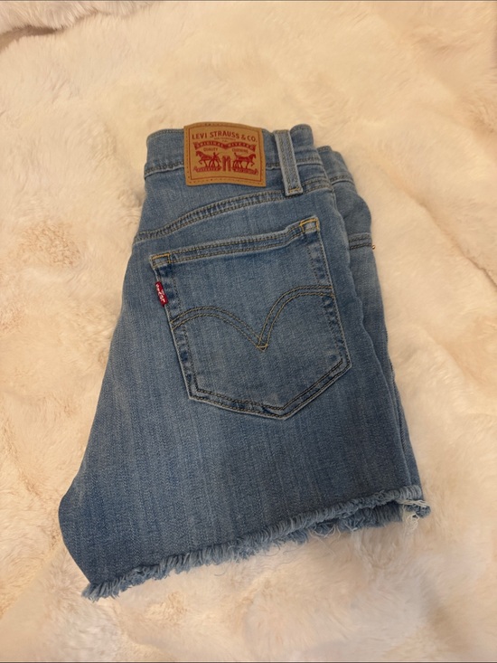 Levi's Pants - Levi's Blue Denim Mini Skirt with Frayed Hem